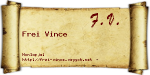 Frei Vince névjegykártya