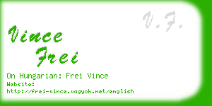 vince frei business card